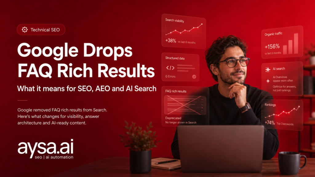 Google Drops FAQ Rich Results What It Means for SEO, AEO and AI Search