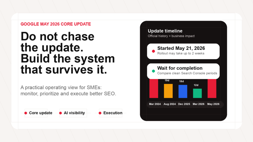 Google May 2026 core update analysis for SMEs and AYSA SEO execution