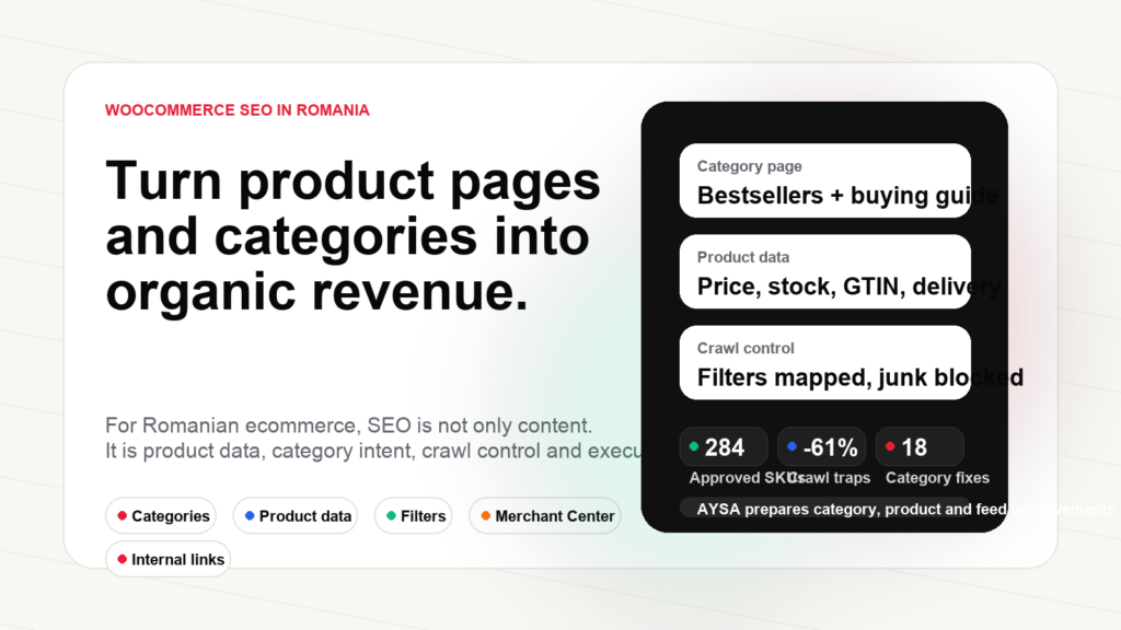 WooCommerce SEO operating model for Romanian WordPress stores