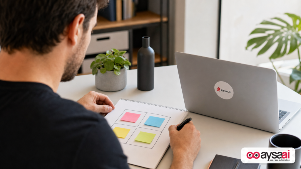 A marketer planning four categories of searches that a TV ad can trigger.