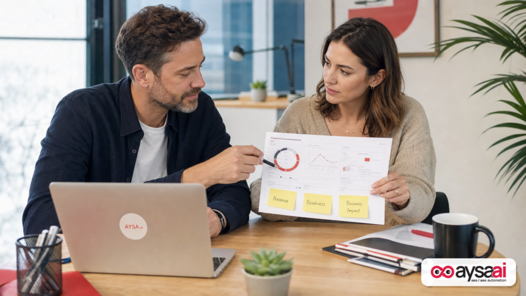 Featured image for AI Search Metrics That Actually Matter: A 3-Layer System to Measure Presence, Readiness, and Revenue Impact