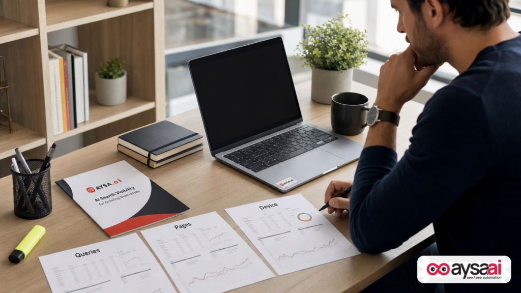 Analyst preparing a Google Search Console export for segmentation by query and page.