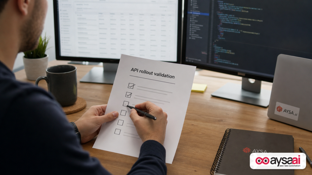 Analyst uses a QA checklist to validate data pipelines before an API rollout introduces new campaign object types.