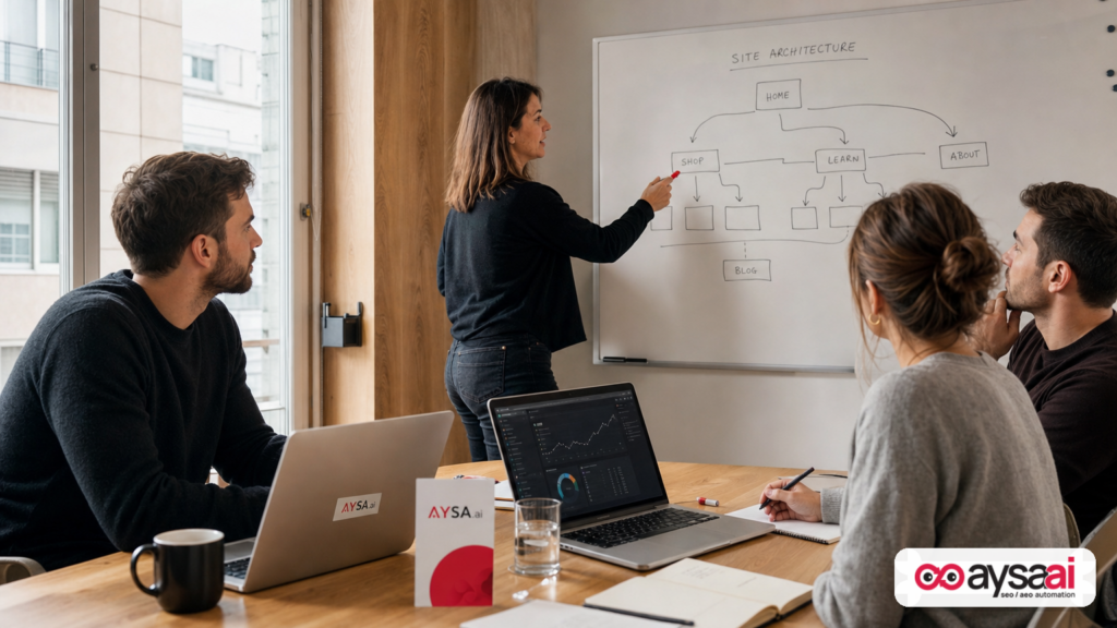 Hands-on SEO deep-dive workshop with SMEs and agencies collaborating on technical and content fixes.