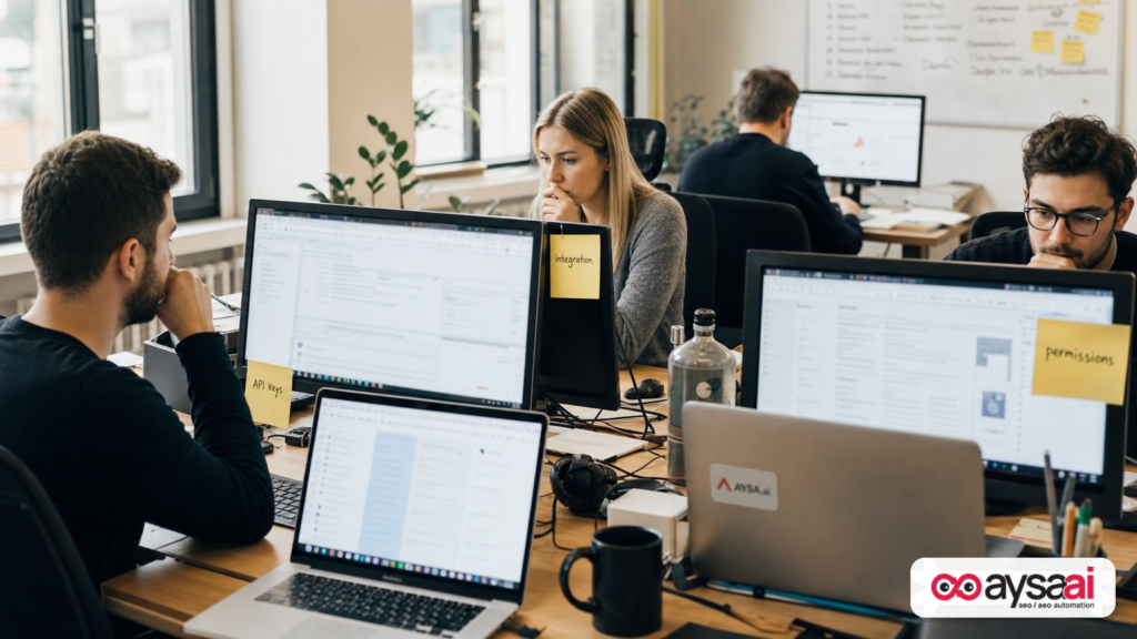 Marketing ops team managing multiple integrations and permissions.