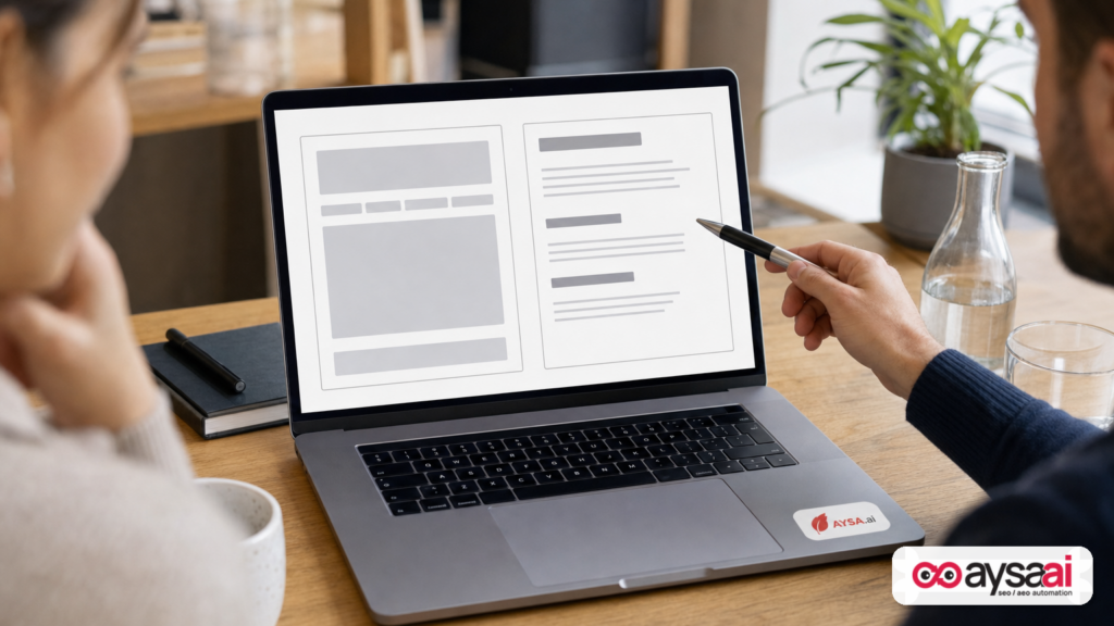 Side-by-side comparison of a full HTML page structure versus a stripped-down content-only layout.