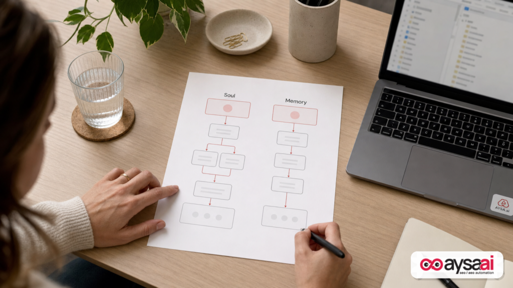 Simple soul-and-memory structure for organizing client context for AI.