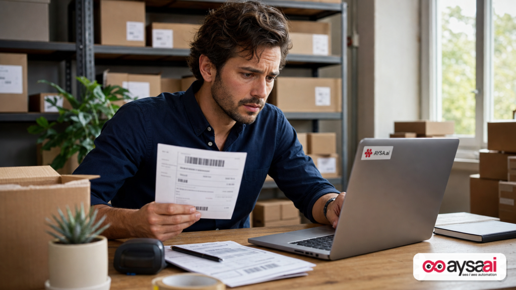 Small ecommerce founder checking analytics after AI recommendation changes.