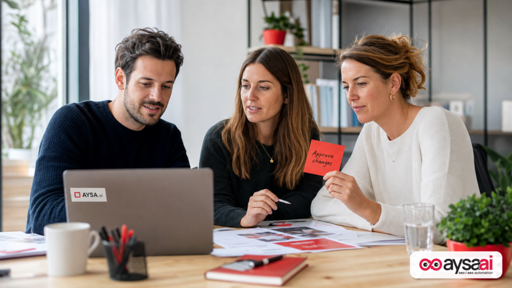 Featured image for Stop Selling “AI Replaces People.” Start Selling Outcomes: The Trust-First Playbook for AI Search Visibility