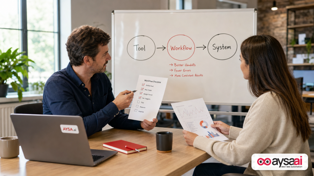 Featured image for AI As a Tool vs AI As a System: The New SEO Gap (And How SMEs Can Close It Without Burning the House Down)
