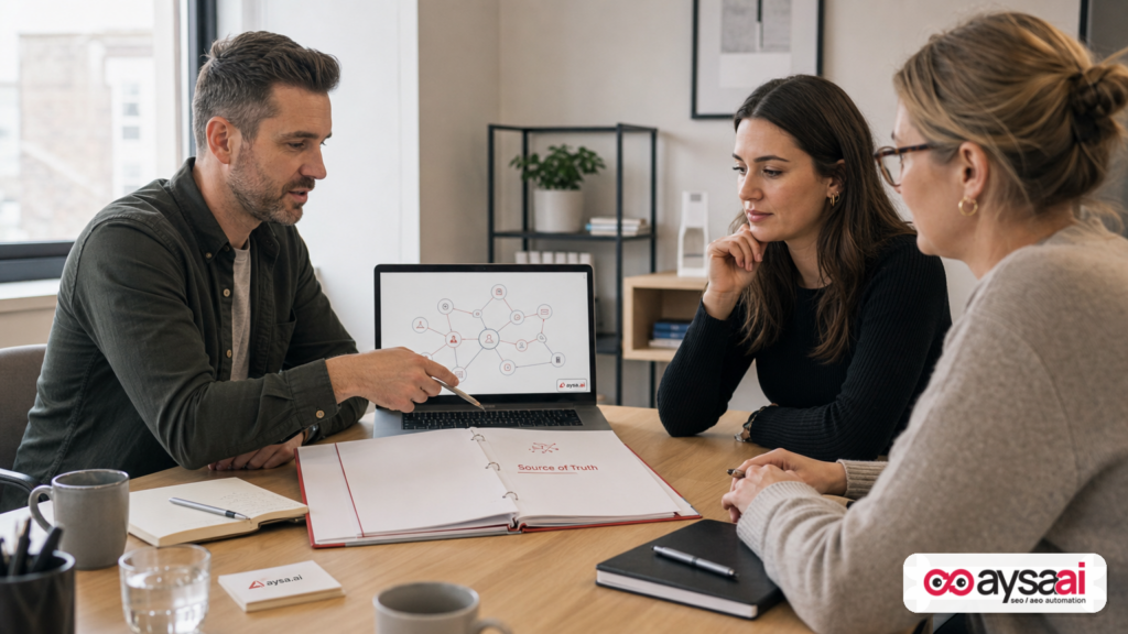 Featured image for AI Doesn’t Rank Pages. It Trusts Evidence: Build a Source of Truth Your Business Can Own