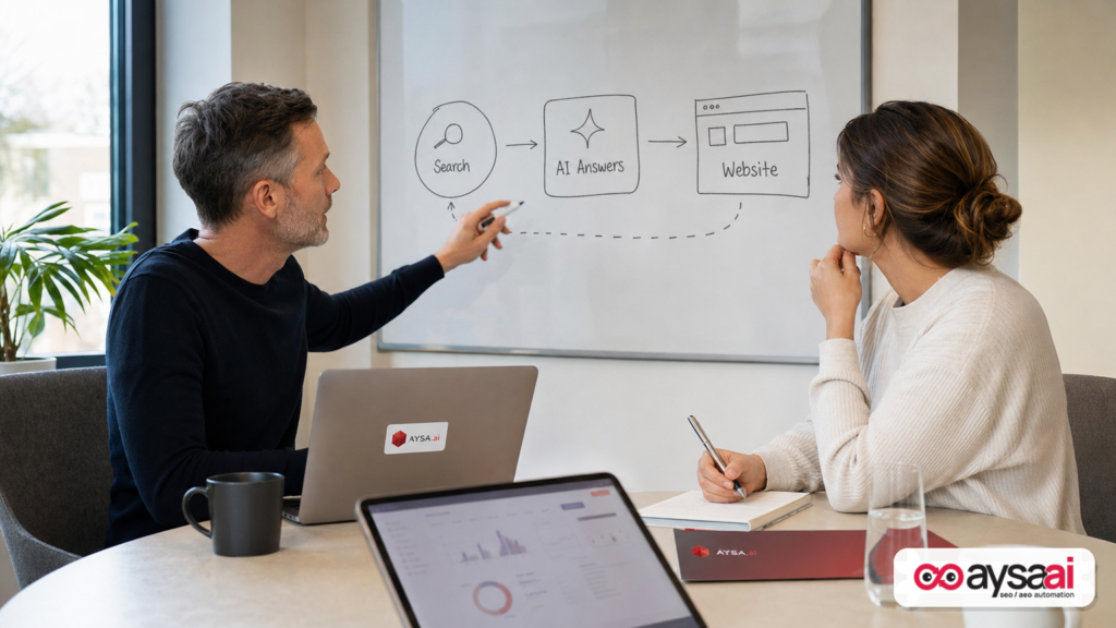 Agency and in-house marketers discussing how AI answers are changing search behavior.