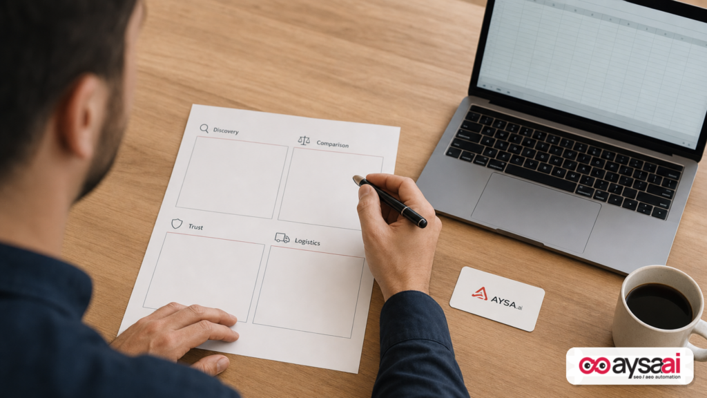 Audit worksheet and spreadsheet setup for running a local GEO baseline audit across AI platforms.