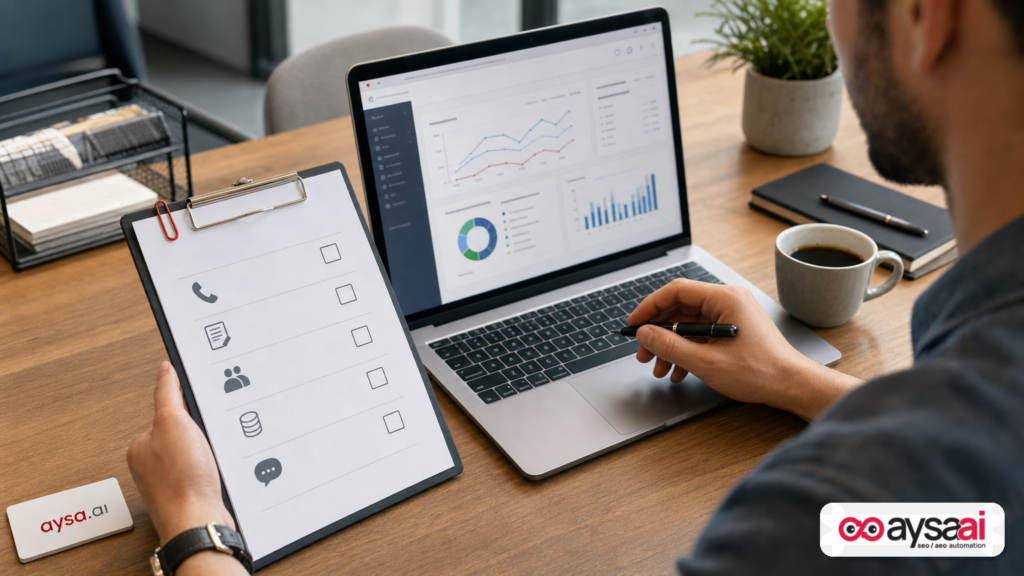 Checklist for measuring AI-influenced leads across calls, forms, and CRM