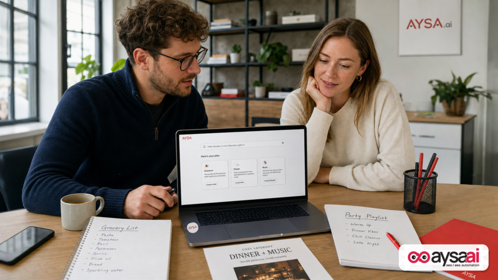 Featured image for Google AI Mode connects to Instacart, Canva, and YouTube Music: why “search → action” is the new battleground for visibility