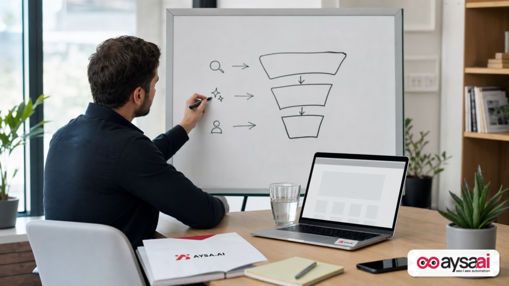 Marketer mapping how a research page becomes a cited source in AI answers.