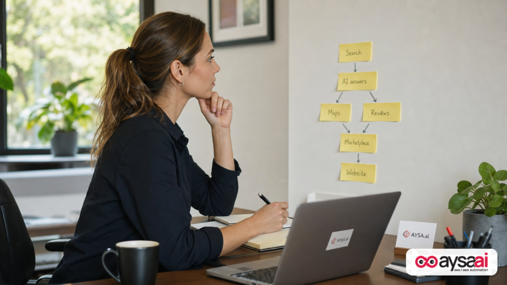 Marketer mapping modern discovery surfaces beyond traditional Google search.