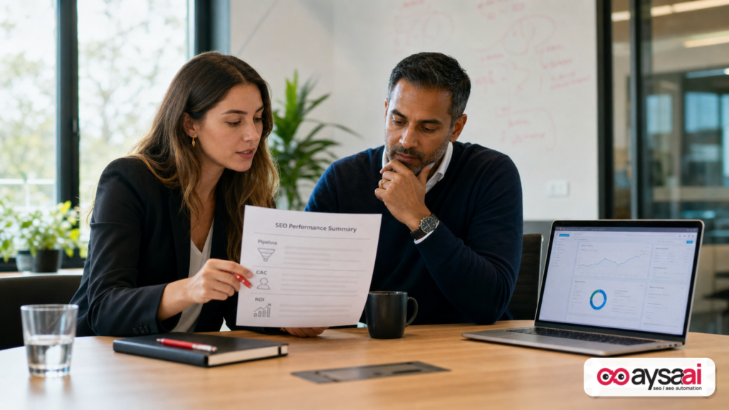 Featured image for SEO KPIs for the C‑Suite in the AI Search Era: From Rankings to Pipeline, CAC, and Revenue You Can Defend