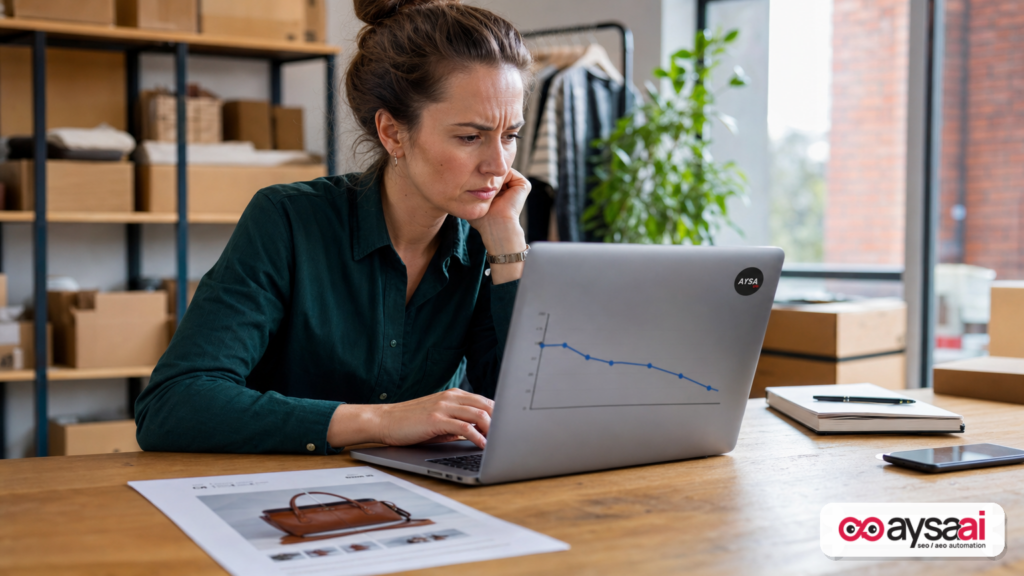 Small business owner reviewing a sudden traffic drop for one important page.