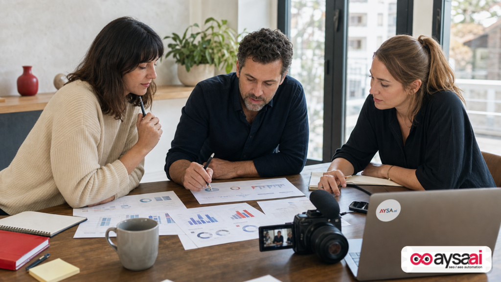 Team preparing original research and expert commentary content for digital PR.