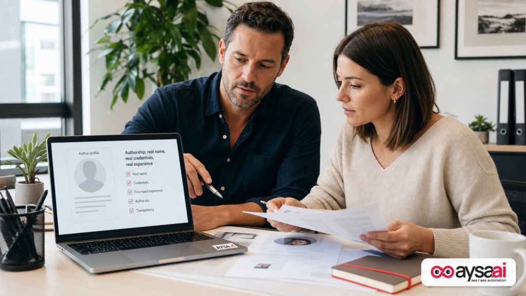 Featured image for Google Calls Fake Author Profiles “Deception”: What SMEs & Agencies Must Fix Now (And How To Build Real Authorship That AI Can Trust)