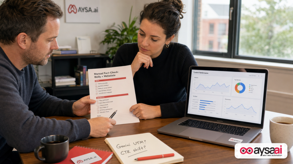 Featured image for Google’s New AI Content Rule: Manual Fact-Checks, Trackable Gemini Clicks, And The Analytics Reset Every Business Needs